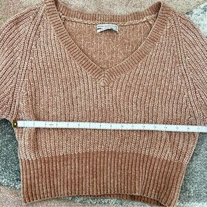 Urban Outfitters Chenille Crop V-Neck Sweater